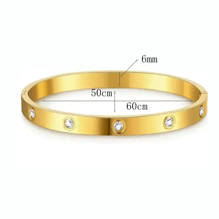LUXEHAEVEN Stackable Gold Bracelets Bangles for Women Girls 14K Gold Plated