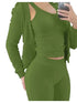 LUXEHAEVEN Elegant Velvet 3 Piece Set for Women