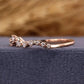 Lab Grown Diamond 14K Solid Gold Brilliant Cut Yellow Gold Curved Eternity Anniversary Dainty Stacking Wedding Band IGI