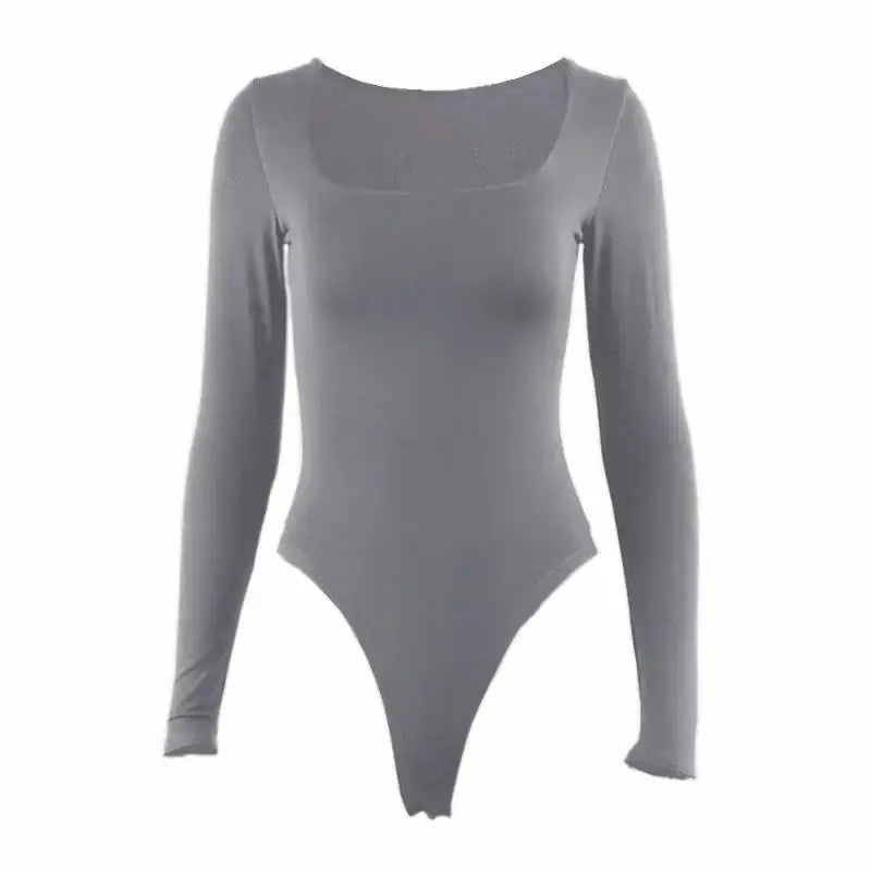 LUXEHAEVEN Square Neck Y2K Bodysuit