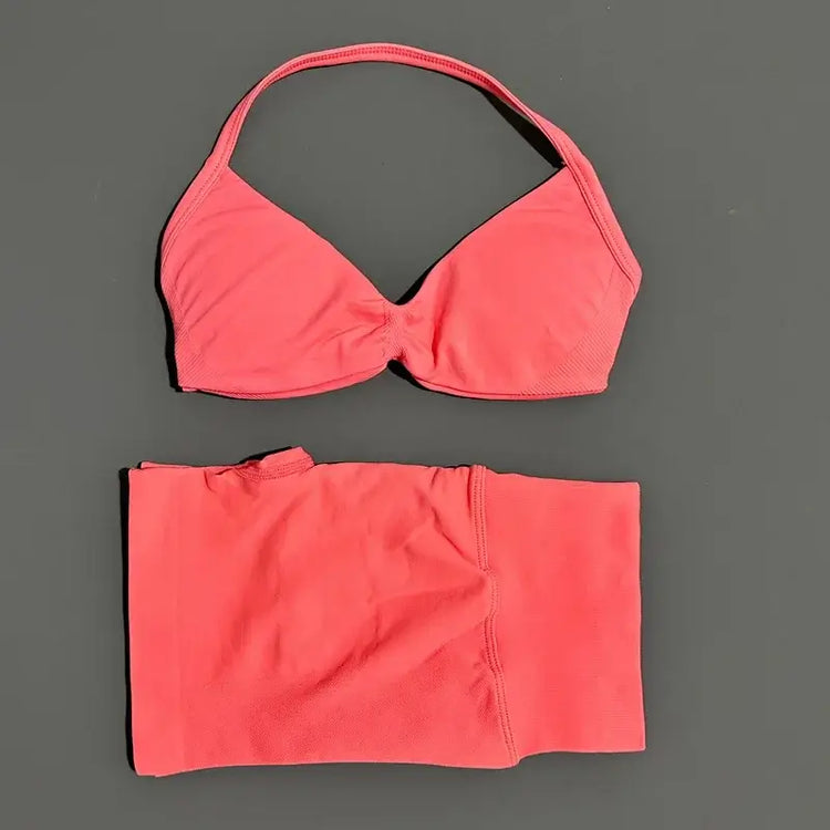 LUXEHAEVEN Strappy Yoga Gym Set