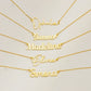 LUXEHAEVEN Custom Name Necklace for Women Personalised Cursive Letter Pendant Stainless Steel Jewelry