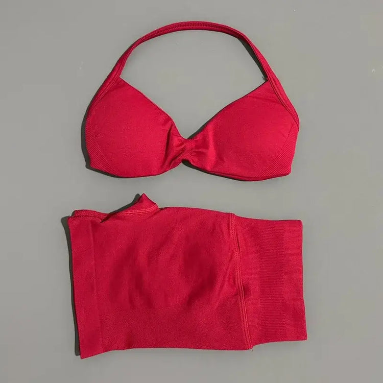 LUXEHAEVEN Strappy Yoga Gym Set