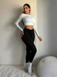 LUXEHAEVEN V-Waist Yoga Pants - High Rise & Slim Fit