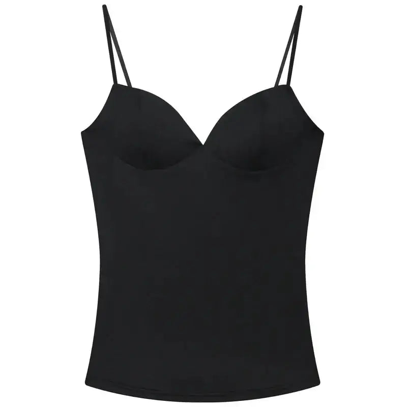 LUXEHAEVEN Burgundy Bustier Slip Top