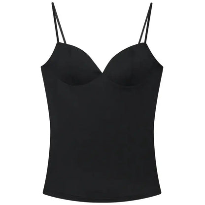 LUXEHAEVEN Burgundy Bustier Slip Top