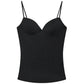 LUXEHAEVEN Burgundy Bustier Slip Top