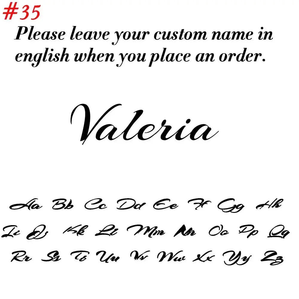 LUXEHAEVEN Custom Name Necklace for Women Personalised Cursive Letter Pendant Stainless Steel Jewelry