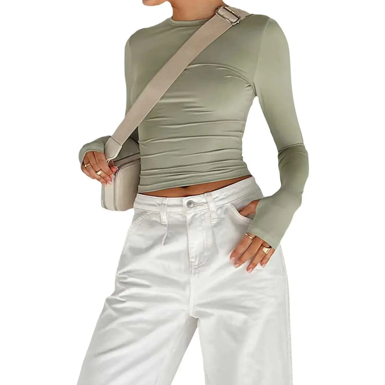 LUXEHAEVEN Y2K Long Sleeve T-Shirts for Women