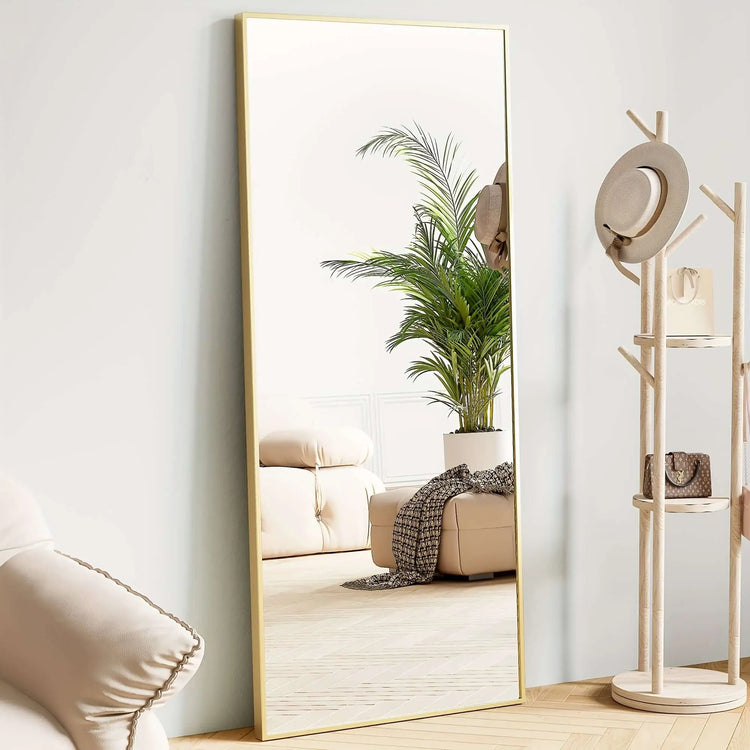 LUXEHAEVEN Full Length Arched/Rect Mirror with Stand