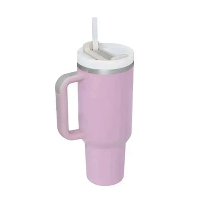 LUXEHAEVEN 40 Oz Tumbler With Handle Straw Insulated, Stainless Steel Spill Proof Vacuum Coffee Cup Tumbler With Lid Tapered Mug Gifts For Valentine Lover Suitable For Car Gym Office Travel LuxeHaeven