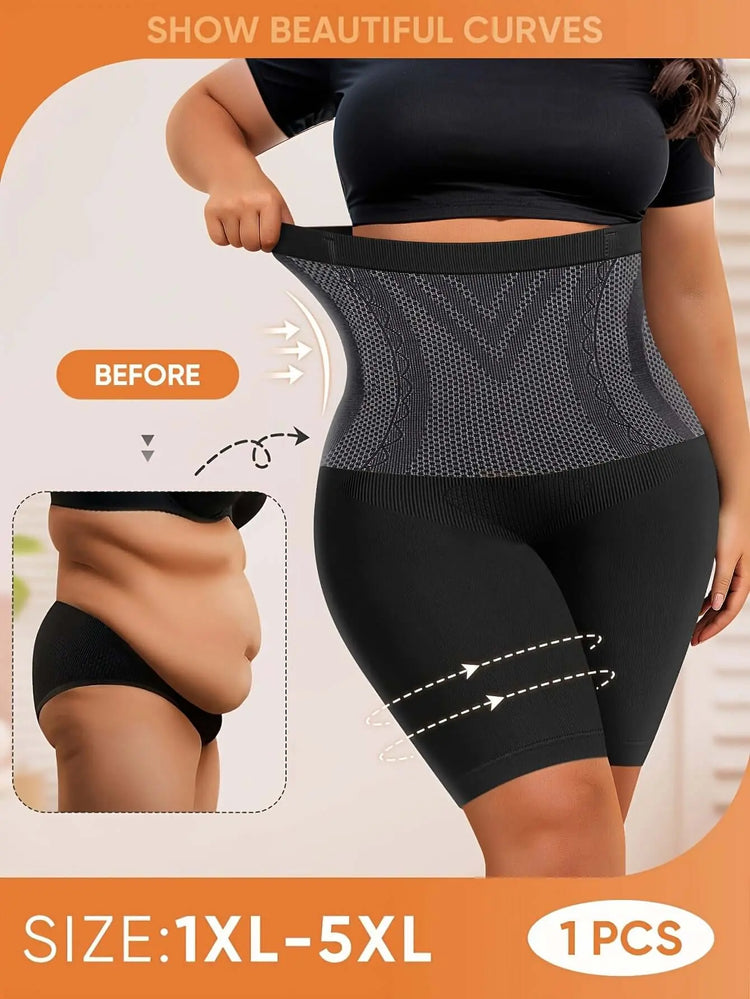LUXEHAEVEN Plus Size High-Waisted Tummy Control Panties