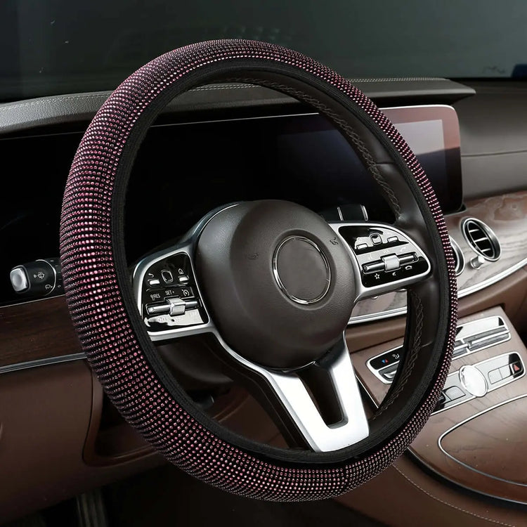 LUXEHAEVEN Luxury Bling Steering Wheel Cover - Stretch Fit