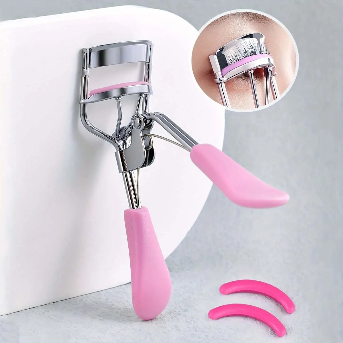 LUXEHAEVEN Eyelash Curler & 15 Pads - Perfect Curling Tool