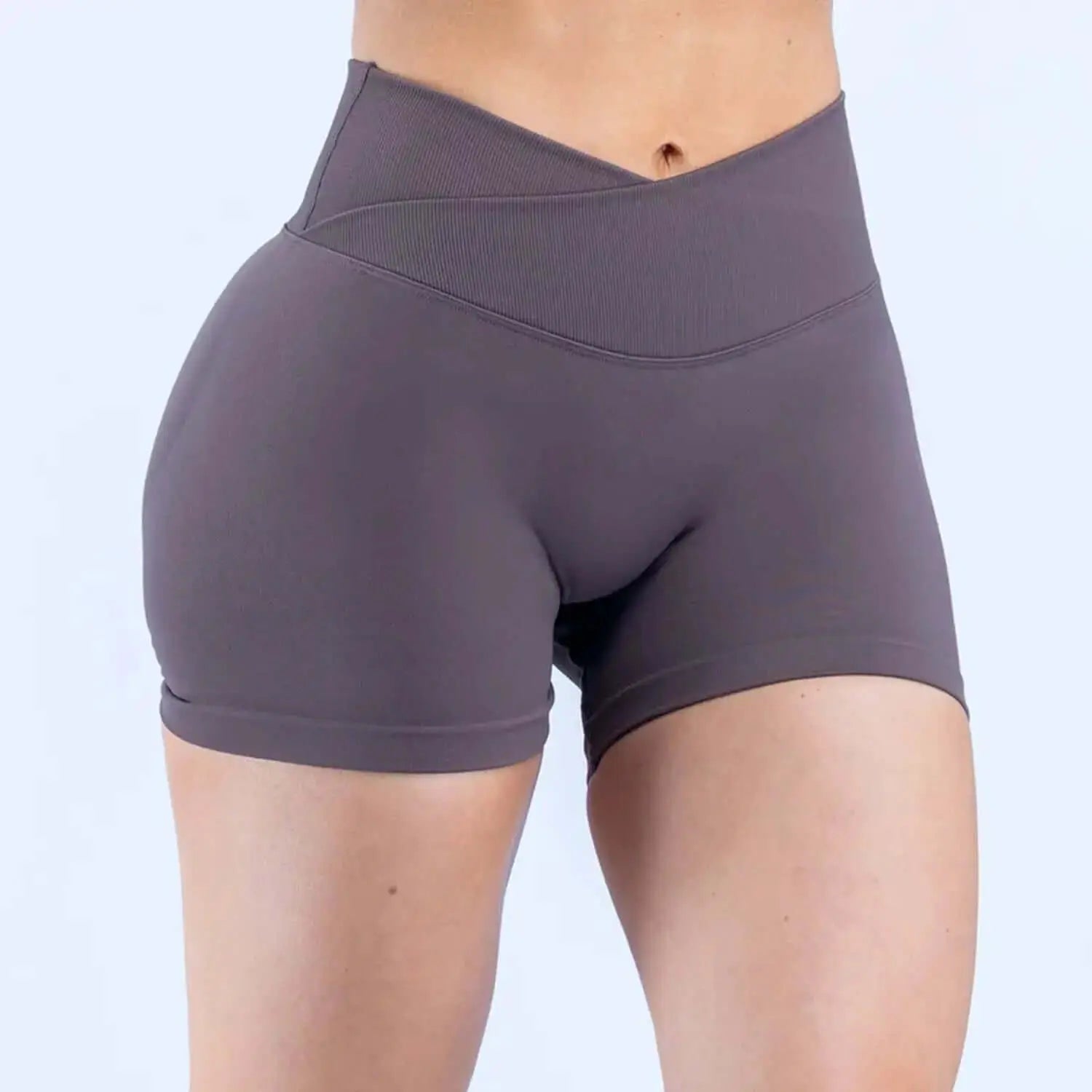 LUXEHAEVEN Seamless Knitted Womens Yoga Fitness Sports Three-Quarter Shorts LuxeHaeven