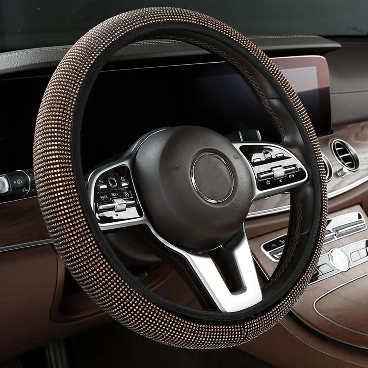 LUXEHAEVEN Luxury Bling Steering Wheel Cover - Stretch Fit