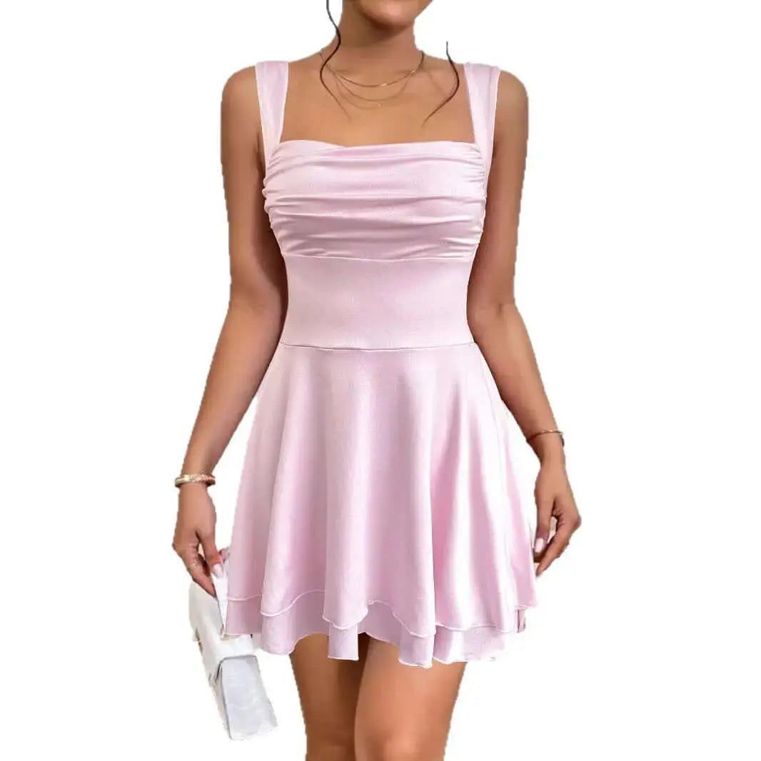 LUXEHAEVEN Fashionable Casual Sleeveless Strap Womens Dress