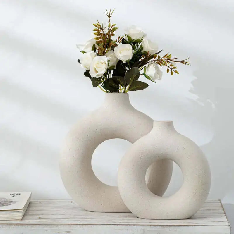 LUXEHAEVEN Biscuit Vase Frosted Particle Flower Arranging Device LuxeHaeven