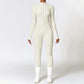 LUXEHAEVEN Warm Zipper Long-sleeved Jumpsuit Yoga Fitness Sports Pants Breathable Bodysuit Women&