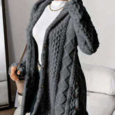 LUXEHAEVEN Warm Hooded Cardigan Coat