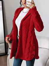 LUXEHAEVEN Warm Hooded Cardigan Coat