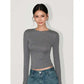 LUXEHAEVEN Slimming Figure-hugging Solid-color Base Top For Women LuxeHaeven