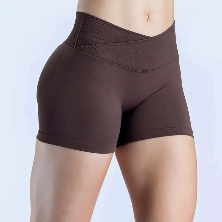 LUXEHAEVEN Seamless Knitted Womens Yoga Fitness Sports Three-Quarter Shorts LuxeHaeven