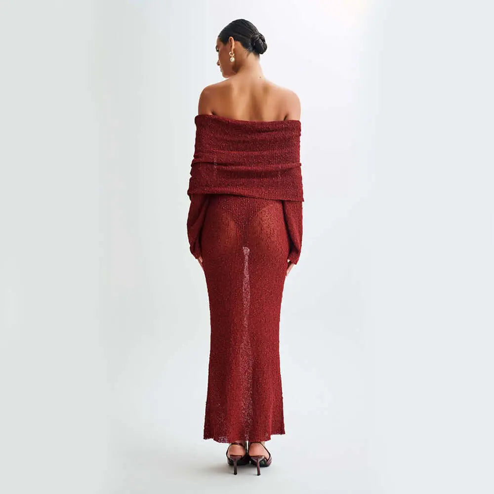 LUXEHAEVEN Stylish One-Shoulder Long Dress for Women LuxeHaeven