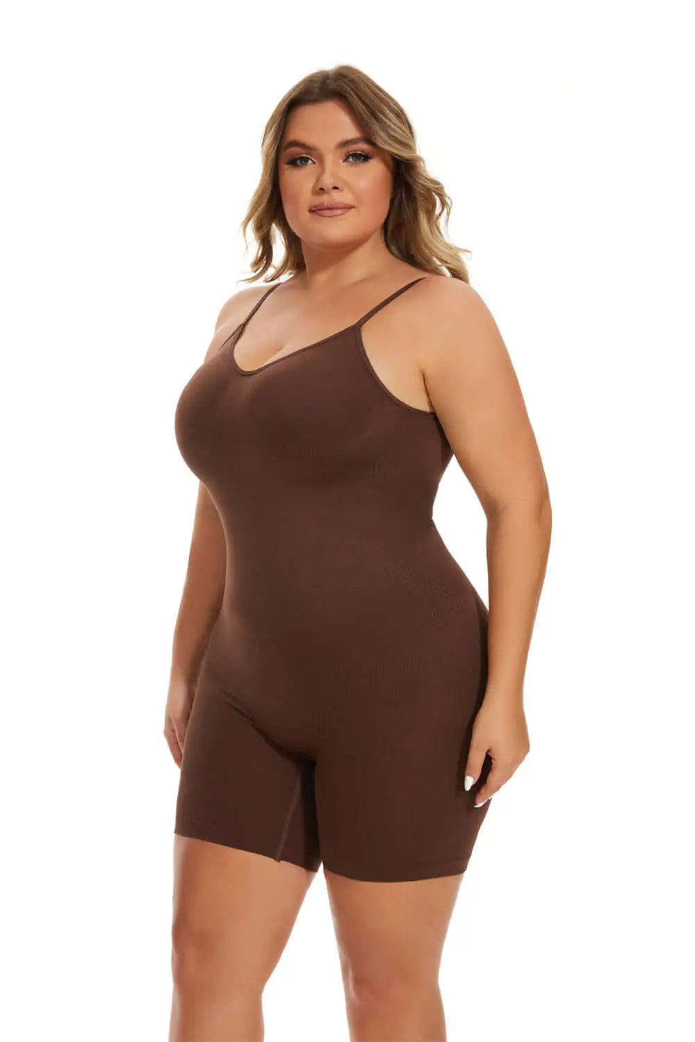 LUXEHAEVEN Simple Waist Fitted Belly Contracting And Hip Lifting Exposed Back Beauty Back Boxer Jumpsuit LuxeHaeven