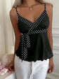 LUXEHAEVEN Womens Wave-Edged Lace-Up Tank Top Slimming Outerwear Sleeveless LuxeHaeven