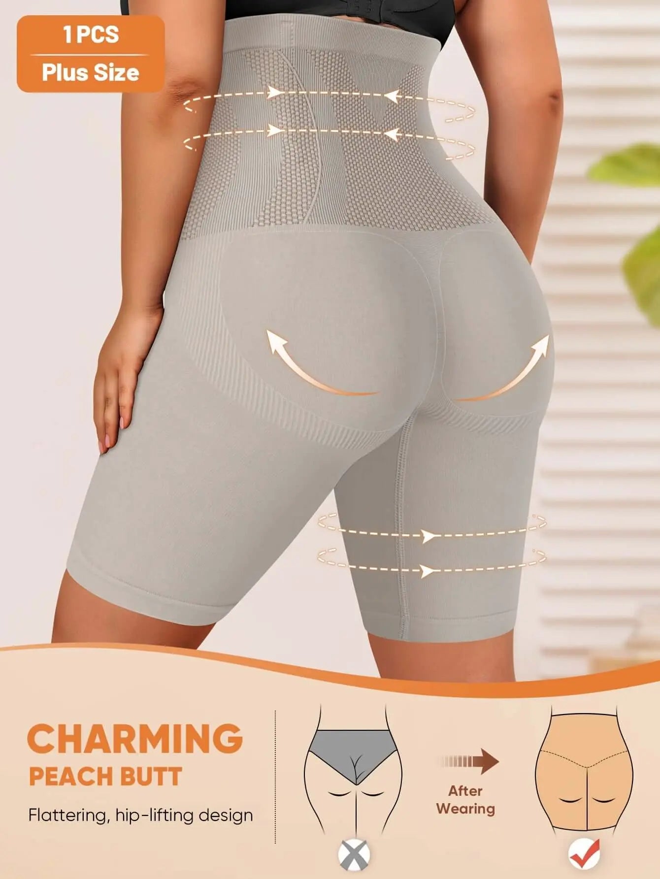 LUXEHAEVEN Plus Size High-Waisted Tummy Control Panties