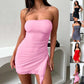 LUXEHAEVEN Y2K Tube-top Split Dress Summer Ins Fashion Backless Short Dresses For Women LuxeHaeven