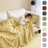 LUXEHAEVEN Soft Wind Bubble Velvet Blanket Warm Solid Rabbit Fur Blankets Double-sided Thickening Cover Throw Warm Fur Blanket LuxeHaeven