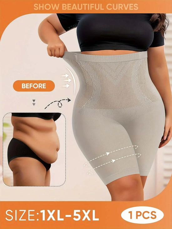 LUXEHAEVEN Plus Size High-Waisted Tummy Control Panties