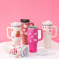 LUXEHAEVEN 40 Oz Tumbler With Handle Straw Insulated, Stainless Steel Spill Proof Vacuum Coffee Cup Tumbler With Lid Tapered Mug Gifts For Valentine Lover Suitable For Car Gym Office Travel LuxeHaeven
