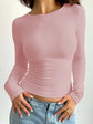 LUXEHAEVEN Women’s Fitted Long-Sleeve T-Shirt - Casual Style