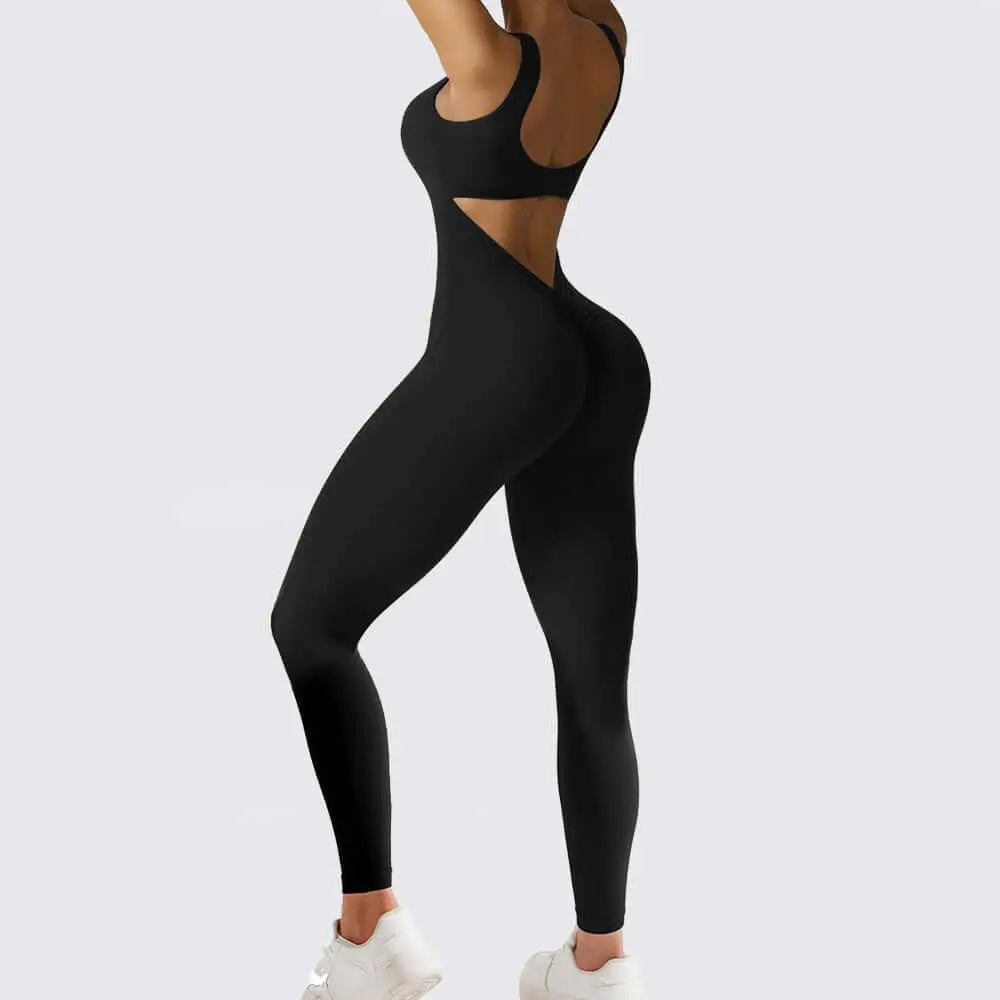LUXEHAEVEN Women Sleeveless Flare Jumpsuits Fitness Yoga Long Pants LuxeHaeven