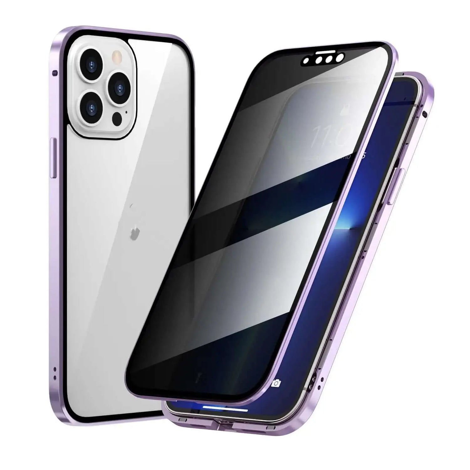 LUXEHAEVEN Privacy-proof Magneto Phone Case Double Sided Metal Frame LuxeHaeven