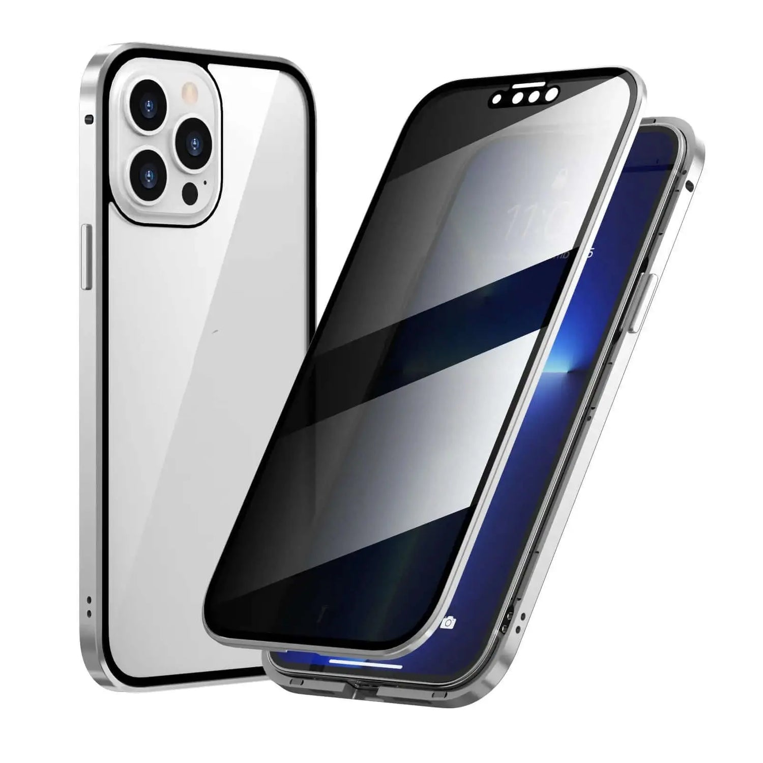 LUXEHAEVEN Privacy-proof Magneto Phone Case Double Sided Metal Frame LuxeHaeven