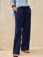 LUXEHAEVEN Linen Comfortable Straight-Leg Pants Women&