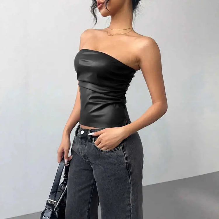 LUXEHAEVEN Sleeveless Off-shoulder Tube Top For Women LuxeHaeven
