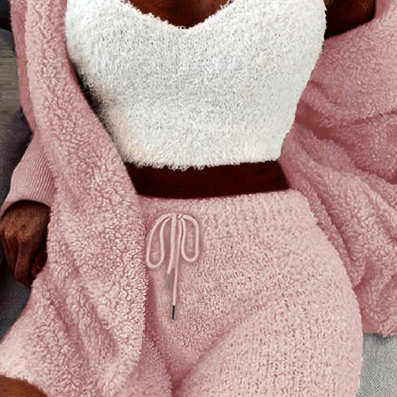 LUXEHAEVEN Warm Fuzzy Pajama Set for Ultimate Comfort