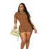 LUXEHAEVEN Two-Piece Set Short-Sleeve Top And Shorts LuxeHaeven