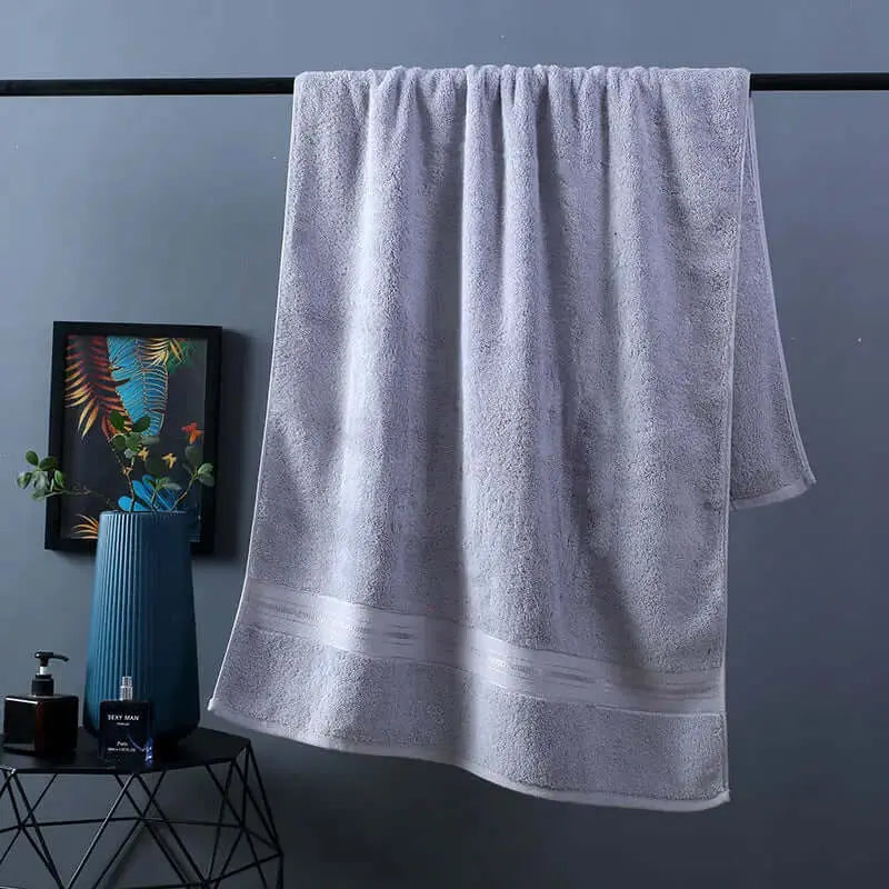 LUXEHAEVEN Pure Color Thick Cotton Bath Towel Set Towel Set Increased Pure Cotton Beach Towel Beauty Salon Bath Towel LuxeHaeven