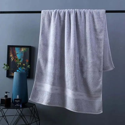 LUXEHAEVEN Pure Color Thick Cotton Bath Towel Set Towel Set Increased Pure Cotton Beach Towel Beauty Salon Bath Towel LuxeHaeven