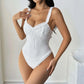 LUXEHAEVEN New Lace Ruffle-Trimmed Bodysuit