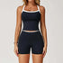 LUXEHAEVEN Nude-Feel Yoga Set Contrasting Colors, Crossed Back Design, Tight-Fitting Yoga Wear LuxeHaeven