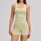 LUXEHAEVEN Nude-Feel Yoga Set Contrasting Colors, Crossed Back Design, Tight-Fitting Yoga Wear LuxeHaeven