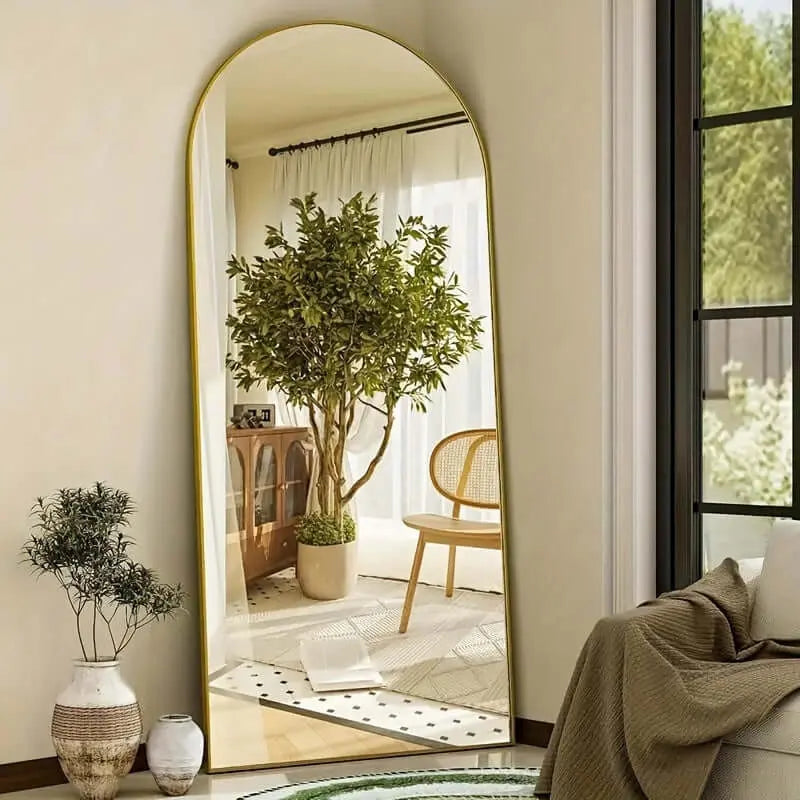 LUXEHAEVEN Full Length Arched/Rect Mirror with Stand