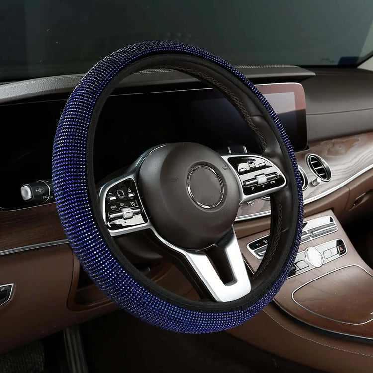 LUXEHAEVEN Luxury Bling Steering Wheel Cover - Stretch Fit